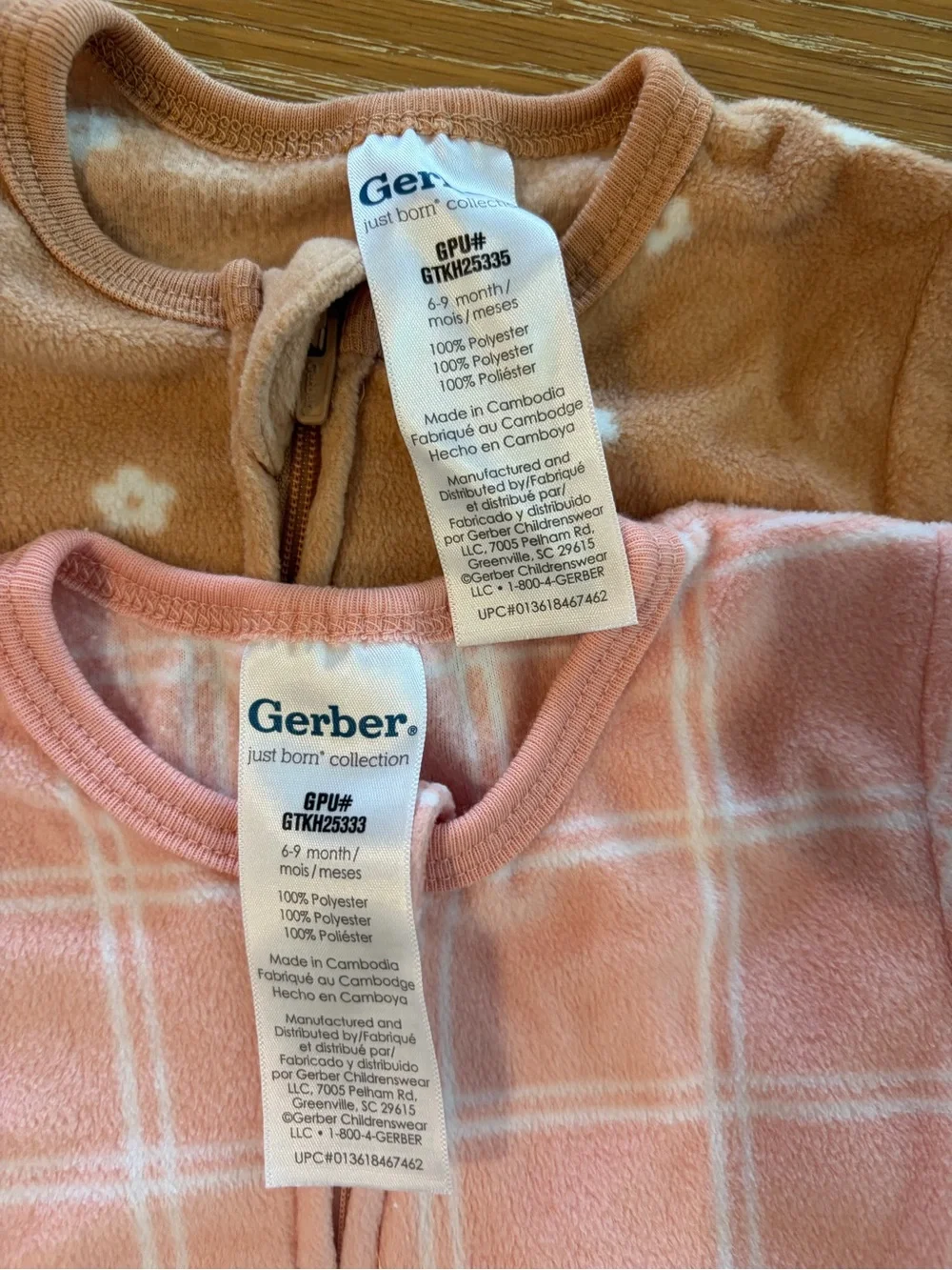 Cozy Pink Plaid & Tan Floral Fleece Pajama Set